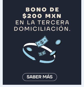 Bono de $200 en tu domiciliación