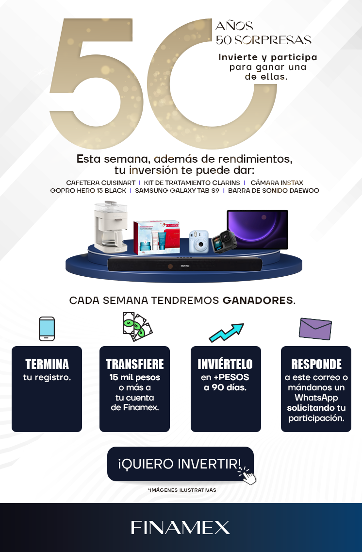 ¡Invierte y participa! 