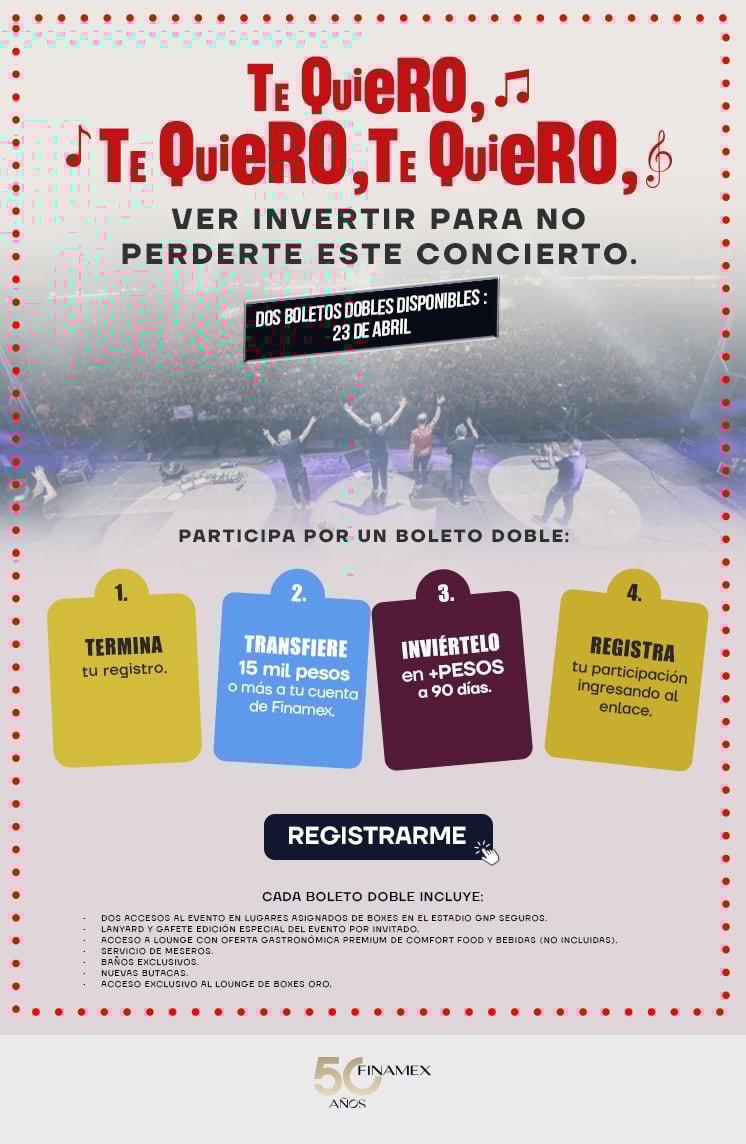 Participa por un boleto doble
