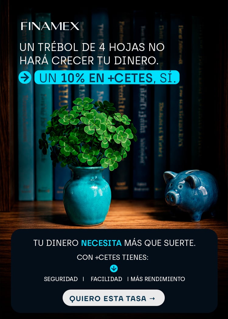 Obtén un 10% anual en +Cetes