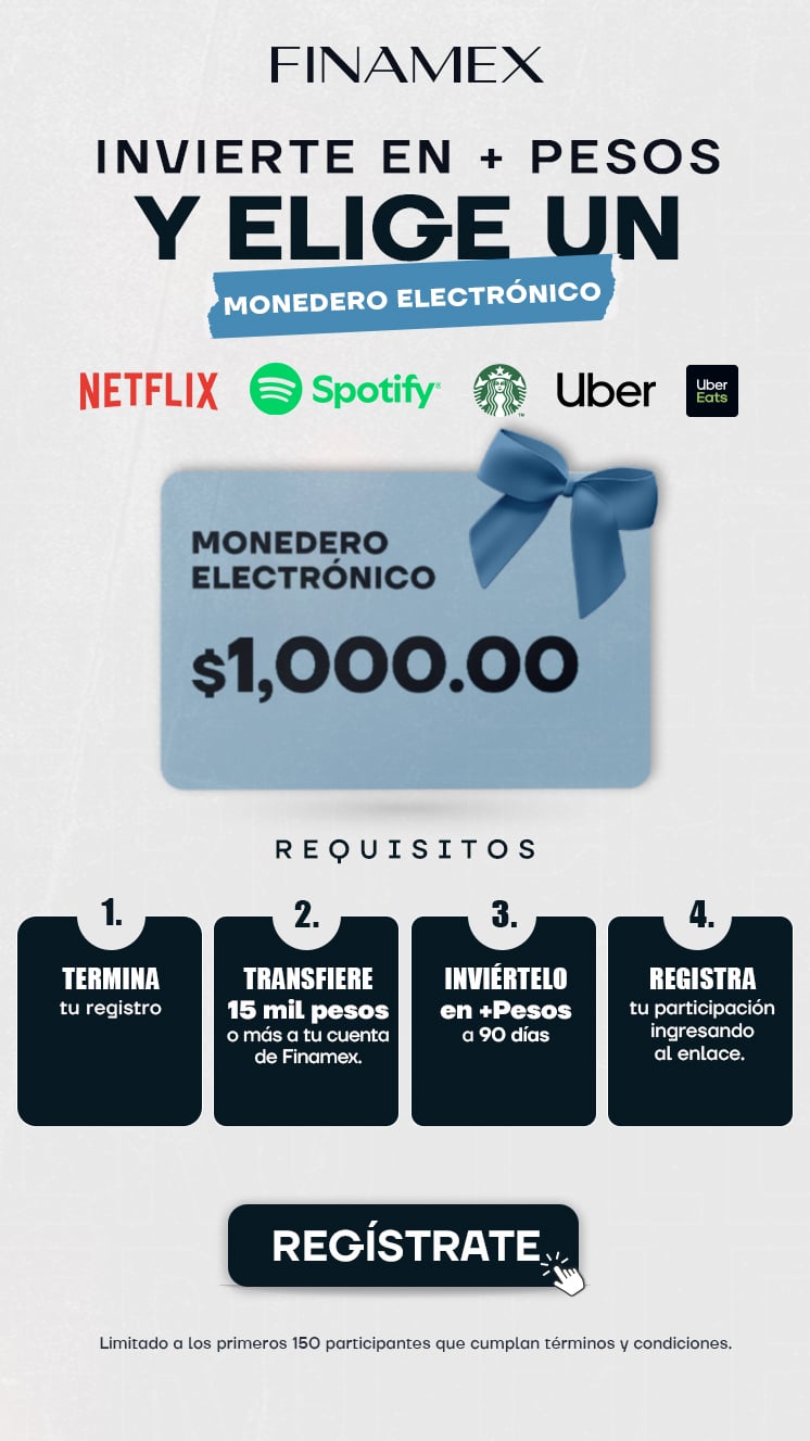 Obtén uno de los 4 monederos electrónicos