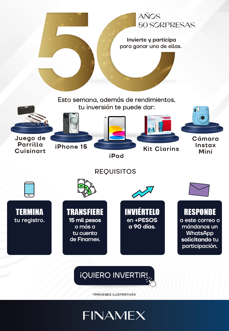 Termina tu registro, invierte y participa