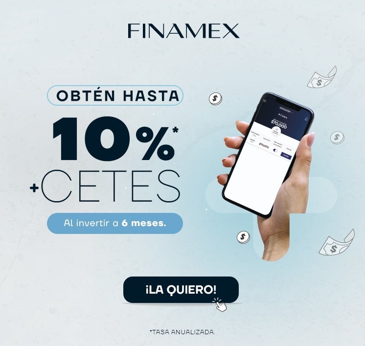 Obtén hasta 10% en +Cetes